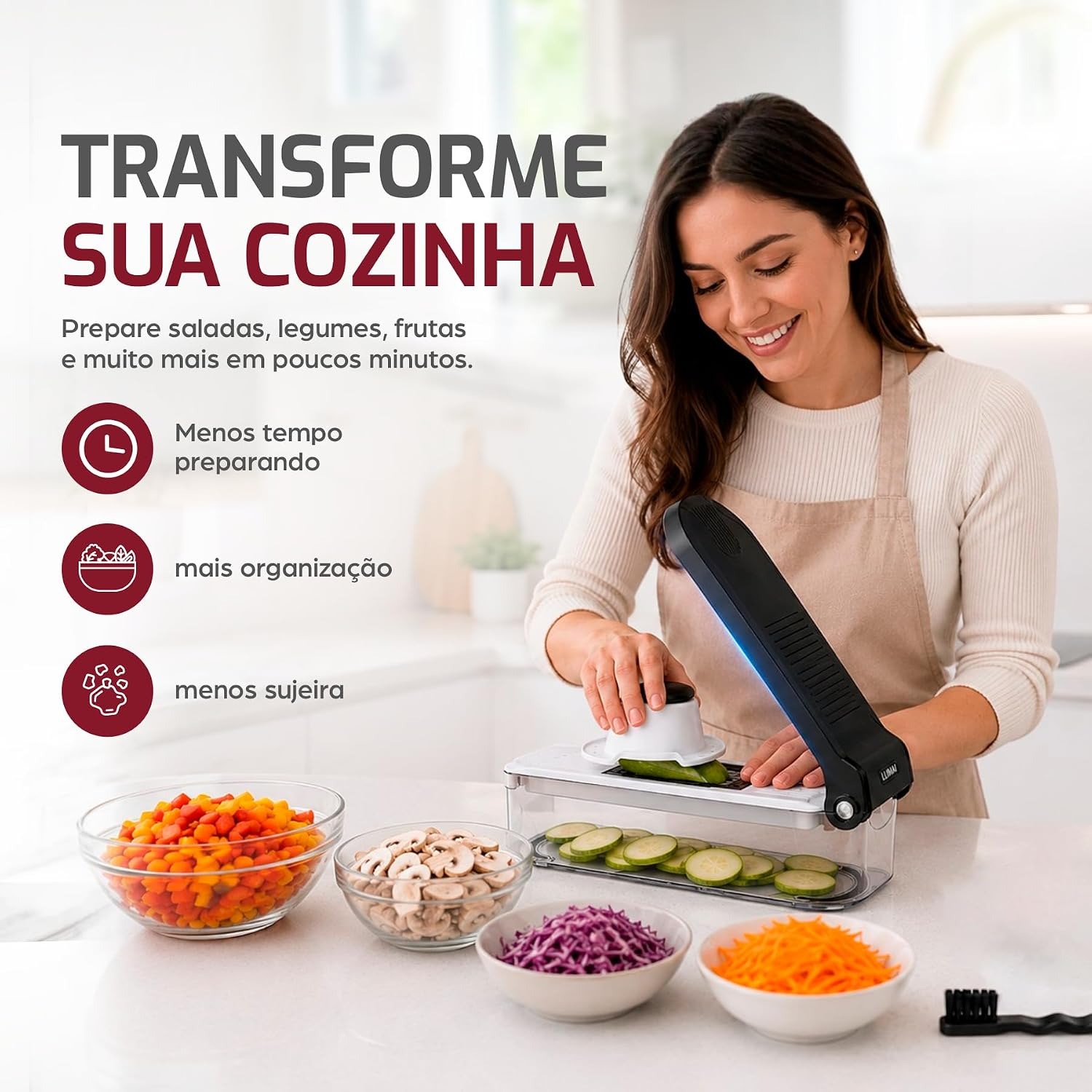 Cortador de Legumes e Ralador Premium